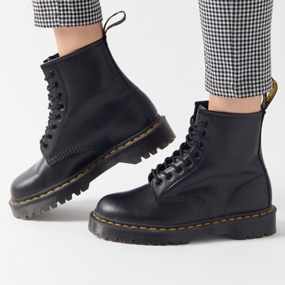 Black Dr. Martens Lace-up Boots